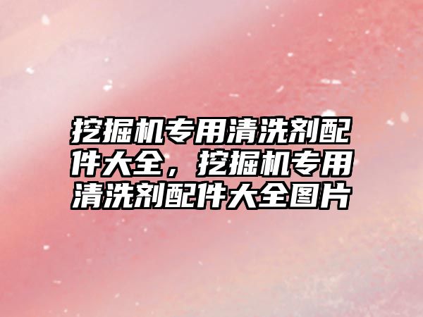 挖掘機專用清洗劑配件大全，挖掘機專用清洗劑配件大全圖片