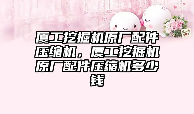 廈工挖掘機原廠配件壓縮機，廈工挖掘機原廠配件壓縮機多少錢