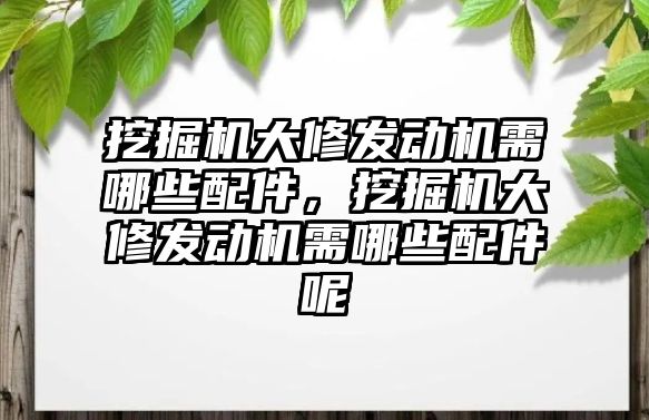 挖掘機大修發動機需哪些配件，挖掘機大修發動機需哪些配件呢