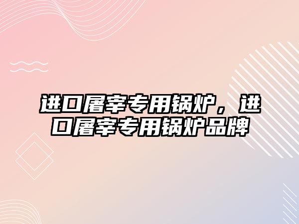 進口屠宰專用鍋爐，進口屠宰專用鍋爐品牌