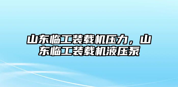 山東臨工裝載機(jī)壓力，山東臨工裝載機(jī)液壓泵