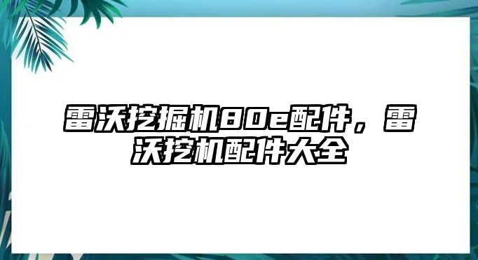 雷沃挖掘機80e配件，雷沃挖機配件大全