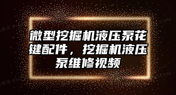 微型挖掘機液壓泵花鍵配件，挖掘機液壓泵維修視頻