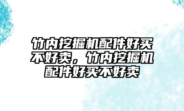 竹內挖掘機配件好買不好賣，竹內挖掘機配件好買不好賣