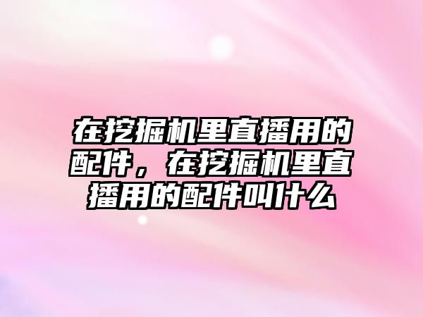 在挖掘機(jī)里直播用的配件，在挖掘機(jī)里直播用的配件叫什么