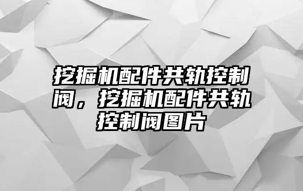 挖掘機配件共軌控制閥，挖掘機配件共軌控制閥圖片