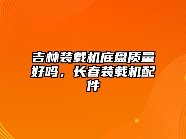 吉林裝載機底盤質量好嗎，長春裝載機配件