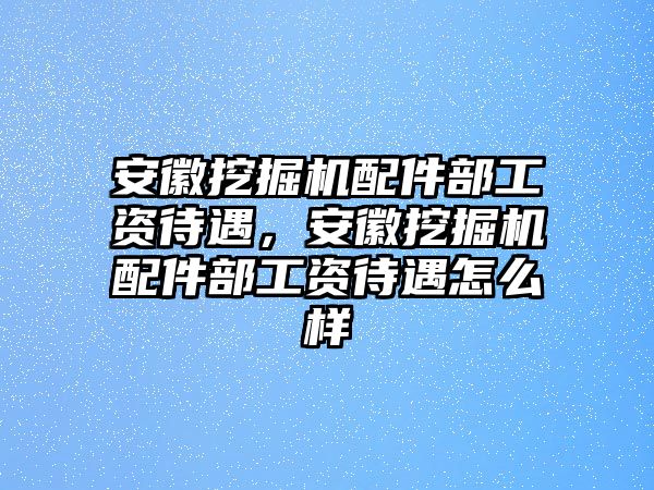 安徽挖掘機配件部工資待遇，安徽挖掘機配件部工資待遇怎么樣