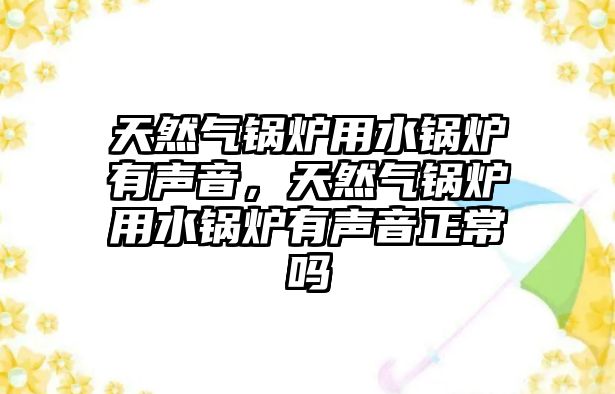 天然氣鍋爐用水鍋爐有聲音，天然氣鍋爐用水鍋爐有聲音正常嗎