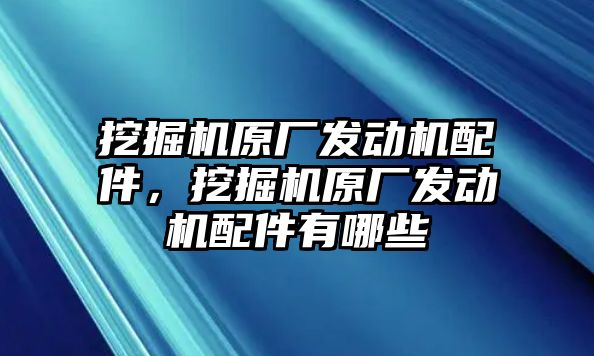 挖掘機原廠發動機配件，挖掘機原廠發動機配件有哪些