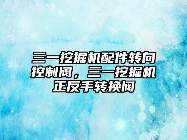 三一挖掘機配件轉向控制閥，三一挖掘機正反手轉換閥