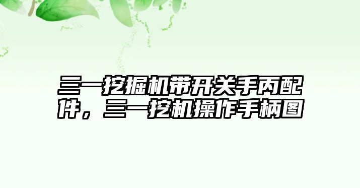 三一挖掘機帶開關手丙配件，三一挖機操作手柄圖