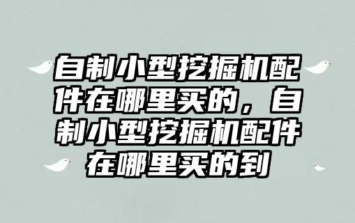 自制小型挖掘機配件在哪里買的，自制小型挖掘機配件在哪里買的到