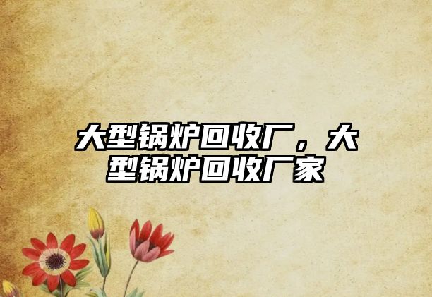 大型鍋爐回收廠，大型鍋爐回收廠家