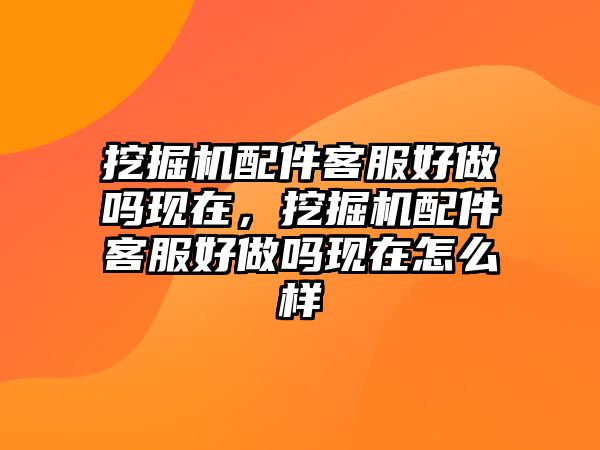 挖掘機配件客服好做嗎現在，挖掘機配件客服好做嗎現在怎么樣