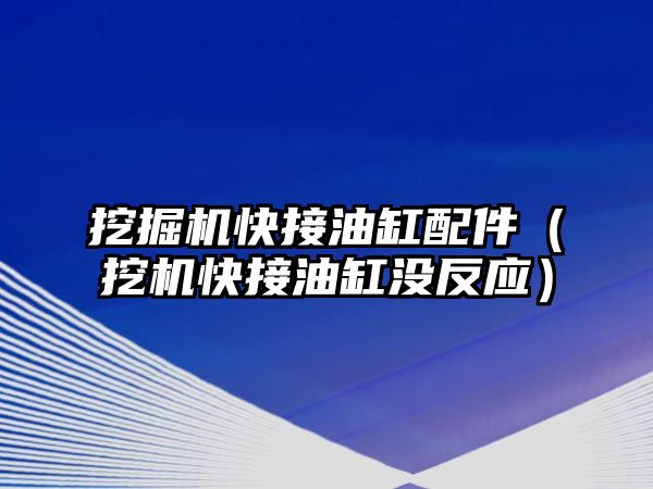 挖掘機快接油缸配件（挖機快接油缸沒反應）