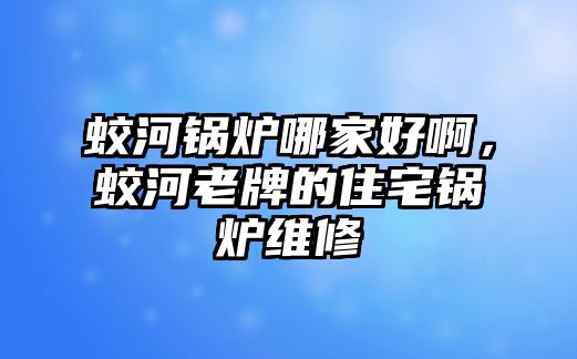 蛟河鍋爐哪家好啊，蛟河老牌的住宅鍋爐維修