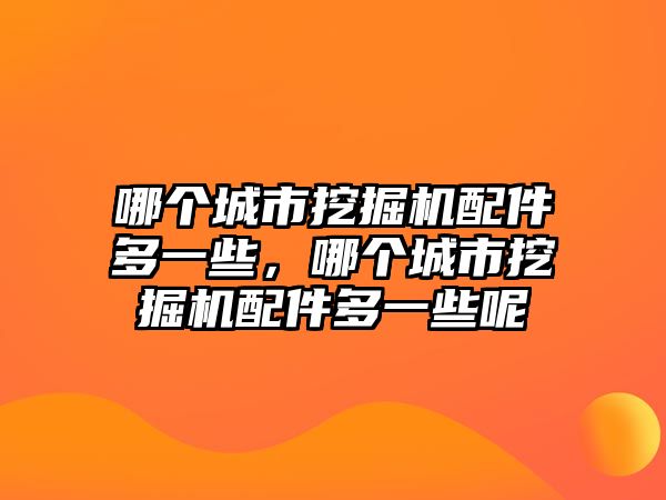 哪個城市挖掘機配件多一些，哪個城市挖掘機配件多一些呢