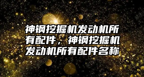 神鋼挖掘機發動機所有配件，神鋼挖掘機發動機所有配件名稱