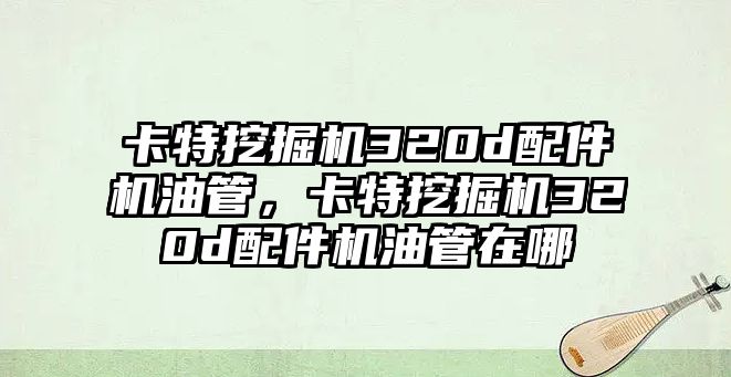 卡特挖掘機320d配件機油管，卡特挖掘機320d配件機油管在哪