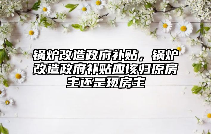 鍋爐改造政府補貼，鍋爐改造政府補貼應該歸原房主還是現房主