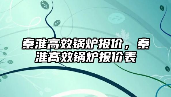 秦淮高效鍋爐報價，秦淮高效鍋爐報價表