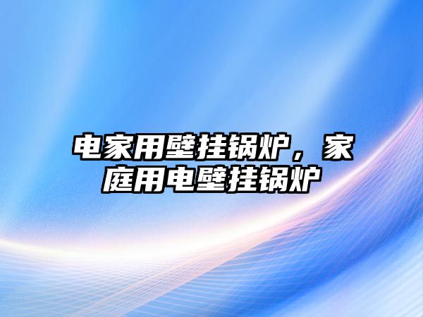 電家用壁掛鍋爐，家庭用電壁掛鍋爐