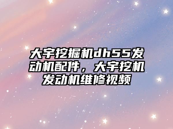 大宇挖掘機dh55發動機配件，大宇挖機發動機維修視頻