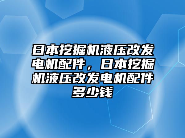 日本挖掘機液壓改發電機配件，日本挖掘機液壓改發電機配件多少錢