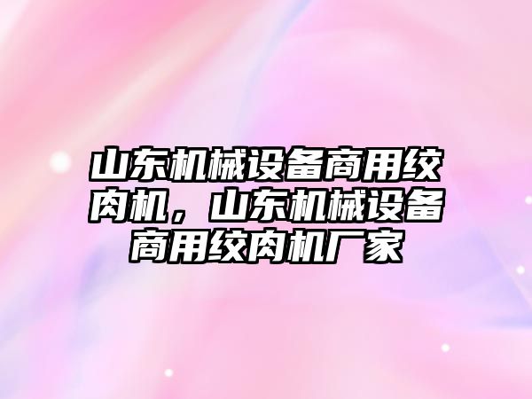 山東機械設(shè)備商用絞肉機，山東機械設(shè)備商用絞肉機廠家