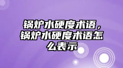 鍋爐水硬度術語，鍋爐水硬度術語怎么表示