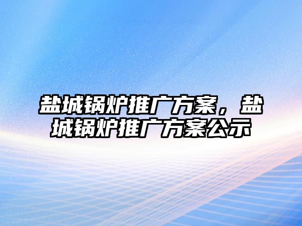 鹽城鍋爐推廣方案，鹽城鍋爐推廣方案公示