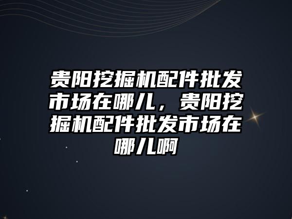 貴陽挖掘機配件批發(fā)市場在哪兒，貴陽挖掘機配件批發(fā)市場在哪兒啊