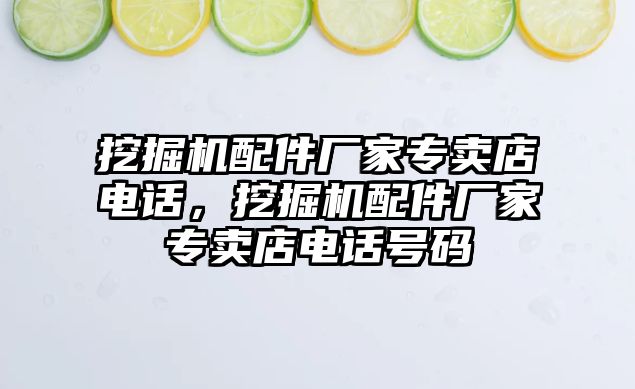 挖掘機(jī)配件廠家專賣店電話，挖掘機(jī)配件廠家專賣店電話號(hào)碼