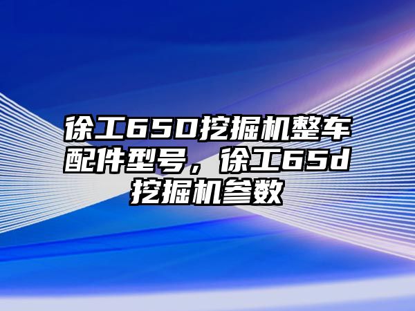 徐工65D挖掘機整車配件型號，徐工65d挖掘機參數