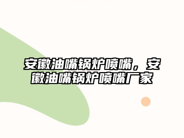 安徽油嘴鍋爐噴嘴，安徽油嘴鍋爐噴嘴廠家