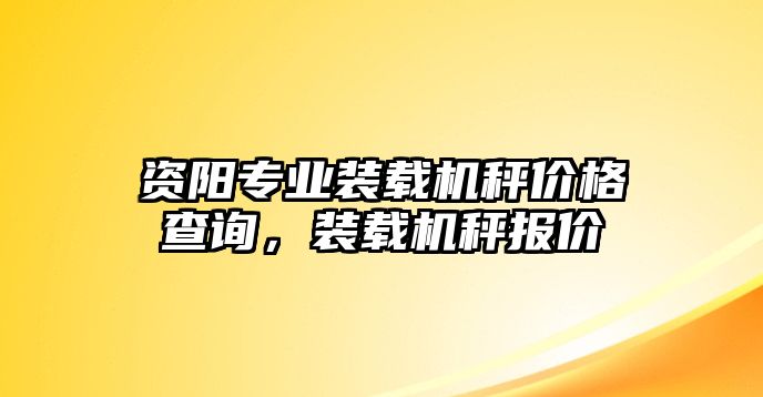 資陽專業裝載機秤價格查詢，裝載機秤報價