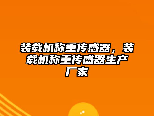 裝載機稱重傳感器，裝載機稱重傳感器生產廠家