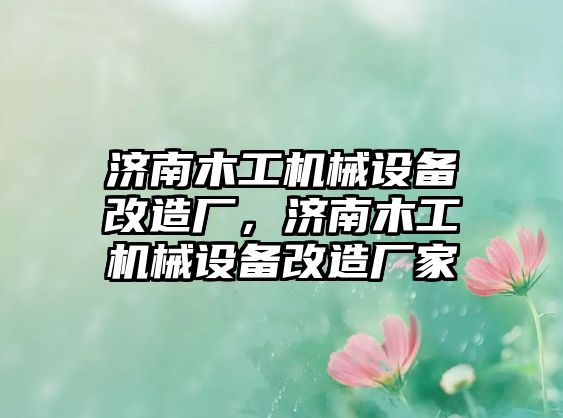 濟南木工機械設備改造廠，濟南木工機械設備改造廠家