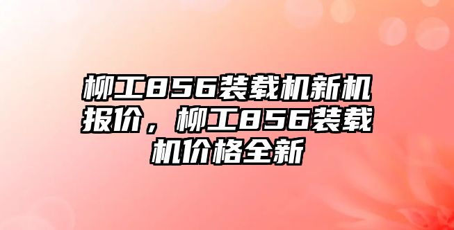 柳工856裝載機(jī)新機(jī)報(bào)價(jià)，柳工856裝載機(jī)價(jià)格全新