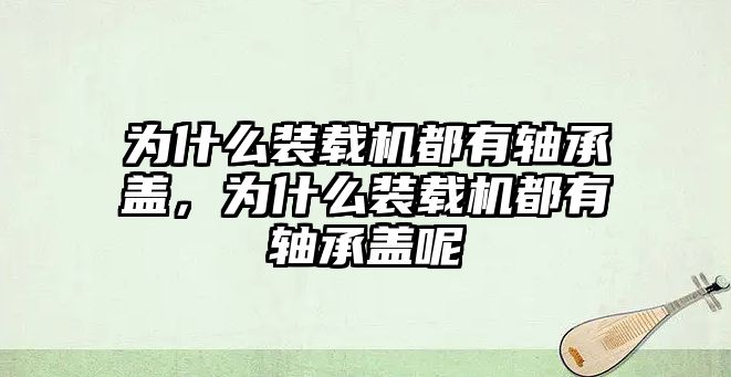 為什么裝載機都有軸承蓋，為什么裝載機都有軸承蓋呢