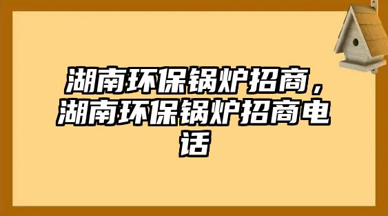 湖南環(huán)保鍋爐招商，湖南環(huán)保鍋爐招商電話(huà)